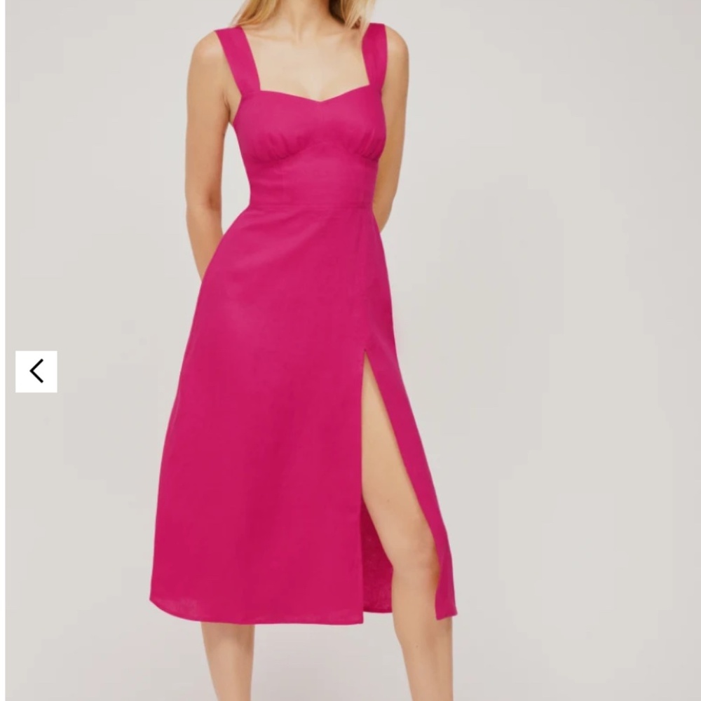 Reformation Seaside Linen Dress Size 8